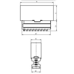 Szczęka górna miękka do uchwytu 3105 typ SDM 3105-200 Bison kod: 398530540000 - 2